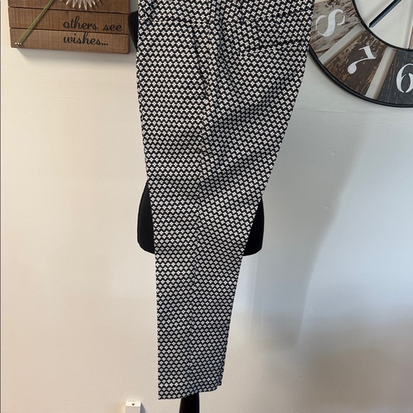 Sz6 ladies Ann Taylor/lLoft Julie Skinny ankle pants black/white NWOT - Picture 3 of 8